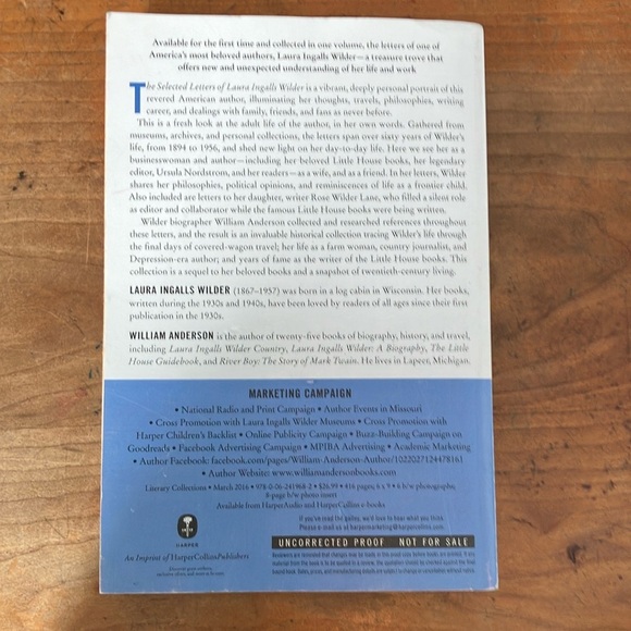 Book: The Selected Letters of Laura Ingalls Wilder (Little House on the Prairie - Picture 2 of 10